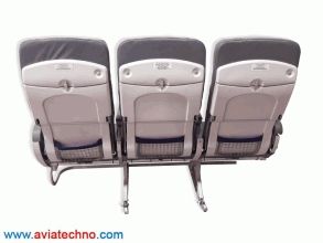 Трёхместные кресла с самолётов Airbus задний вид
